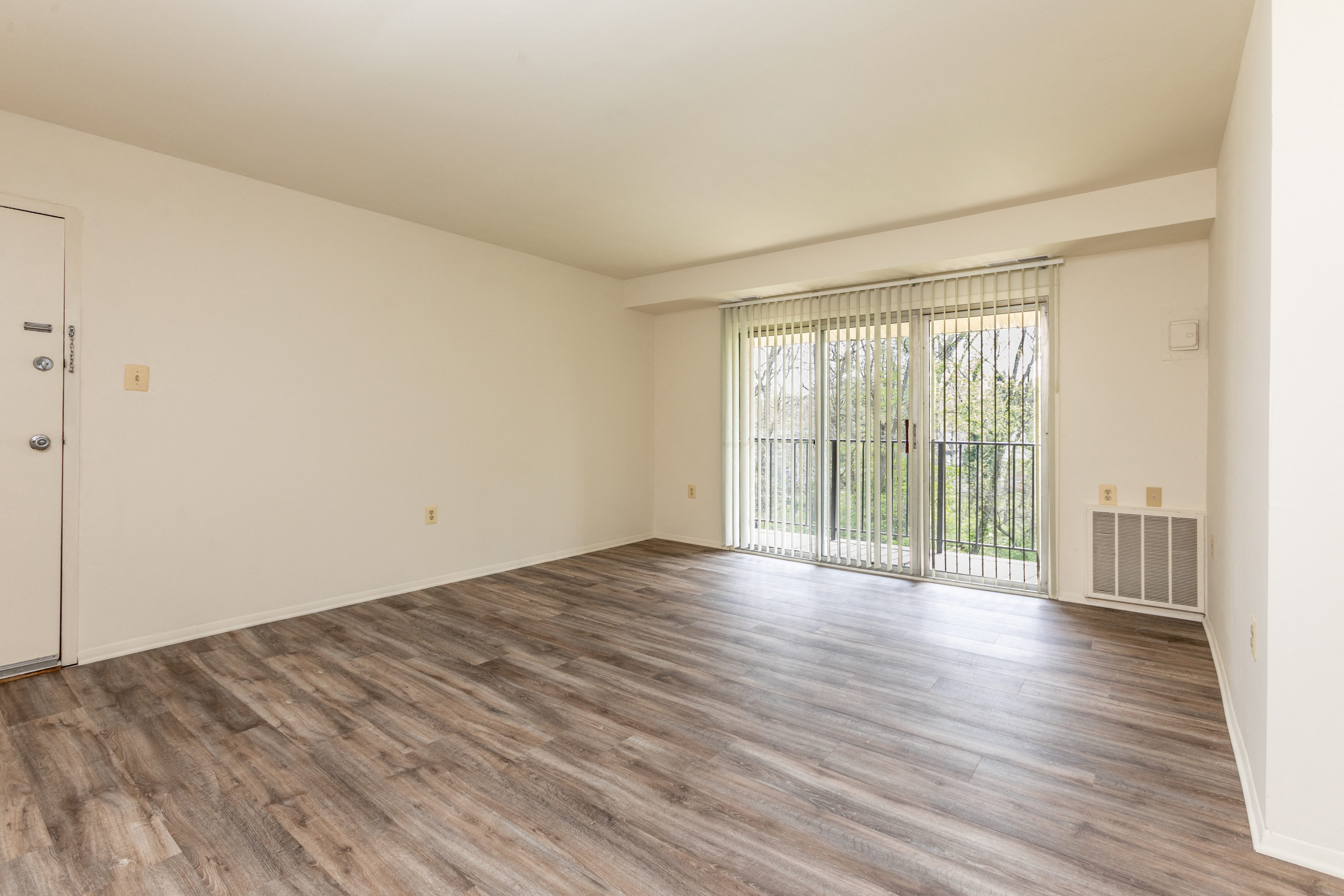 Renovated living room at Seminary Roundtop in Lutherville-Timonium
